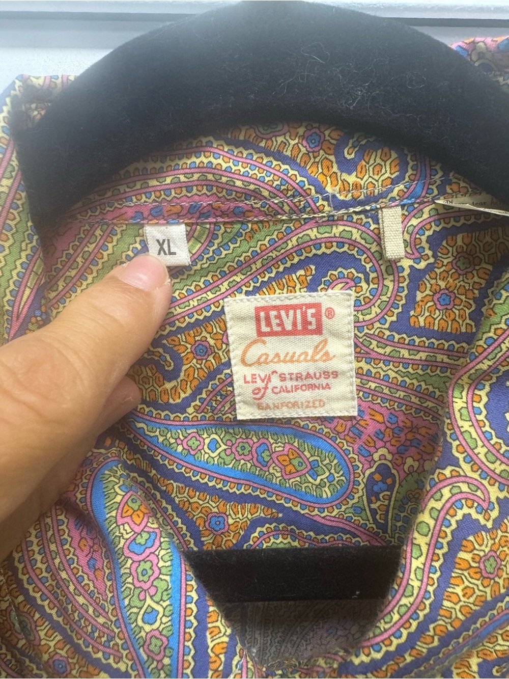 Levi's Paisley Button-Down Shirt — Green, Gold, Pink, Blue, Purple - Picture 9 of 13